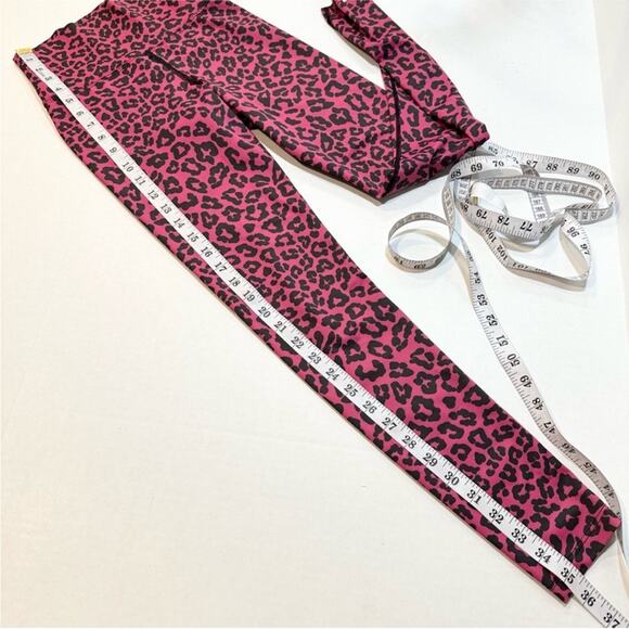 Beach Riot x Revolve Ayla Leggings High Rise Pink Leopard Cheetah Print Size XS - Picture 13 of 14